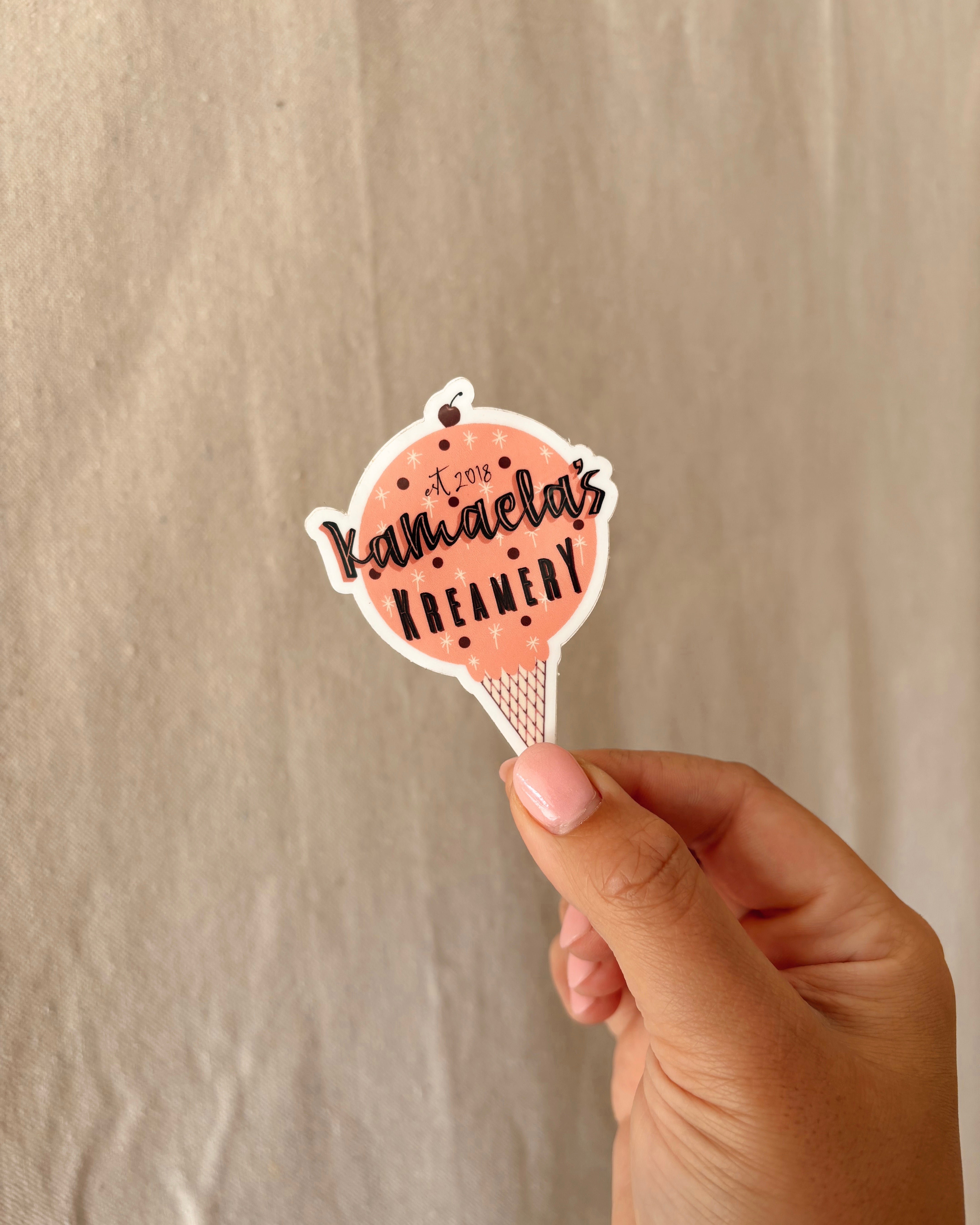 Con Fe Sticker Pink Cone || Sticker – Kamaela's Kreamery
